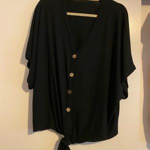 Button down blouse with tie